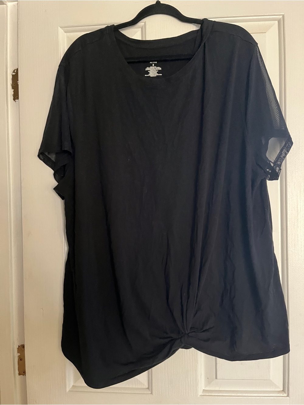 torrid Black Short-Sleeve Twist Front Top